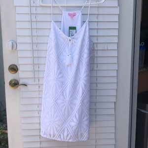 Lilly Pulitzer white crocheted slip dress